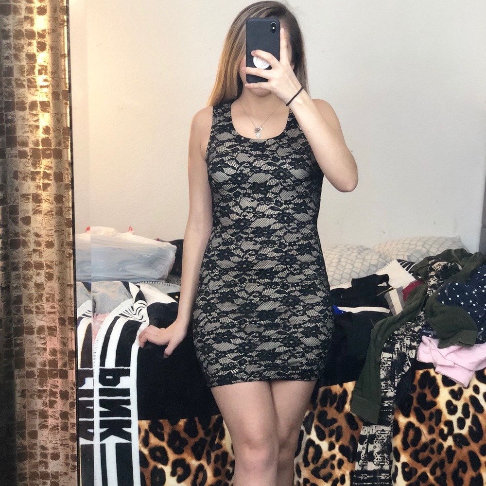 Black and nude dress